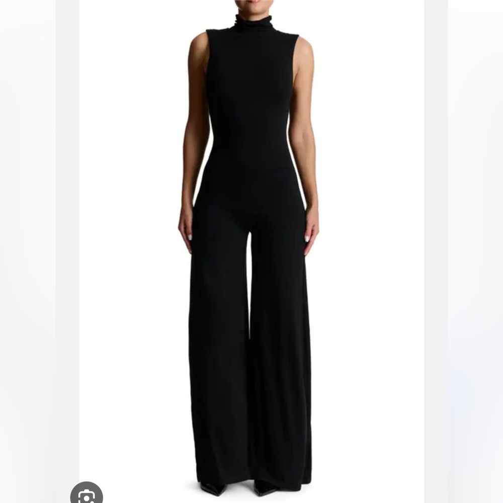 Naked Wardrobe $118 Wide leg Black Sleeveless Jumpsuit